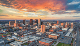 image of alabama skyline at night