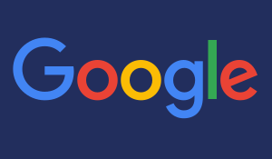 google logo on blue background