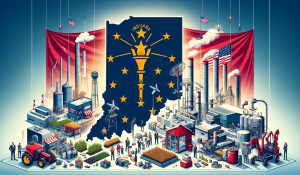 A panoramic image representing small business grants in Indiana