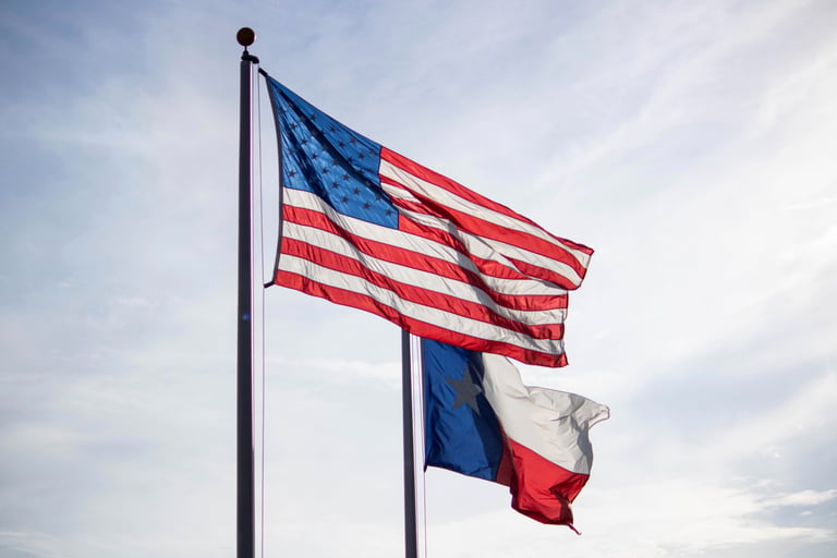 texas-flag-and-usa-flag